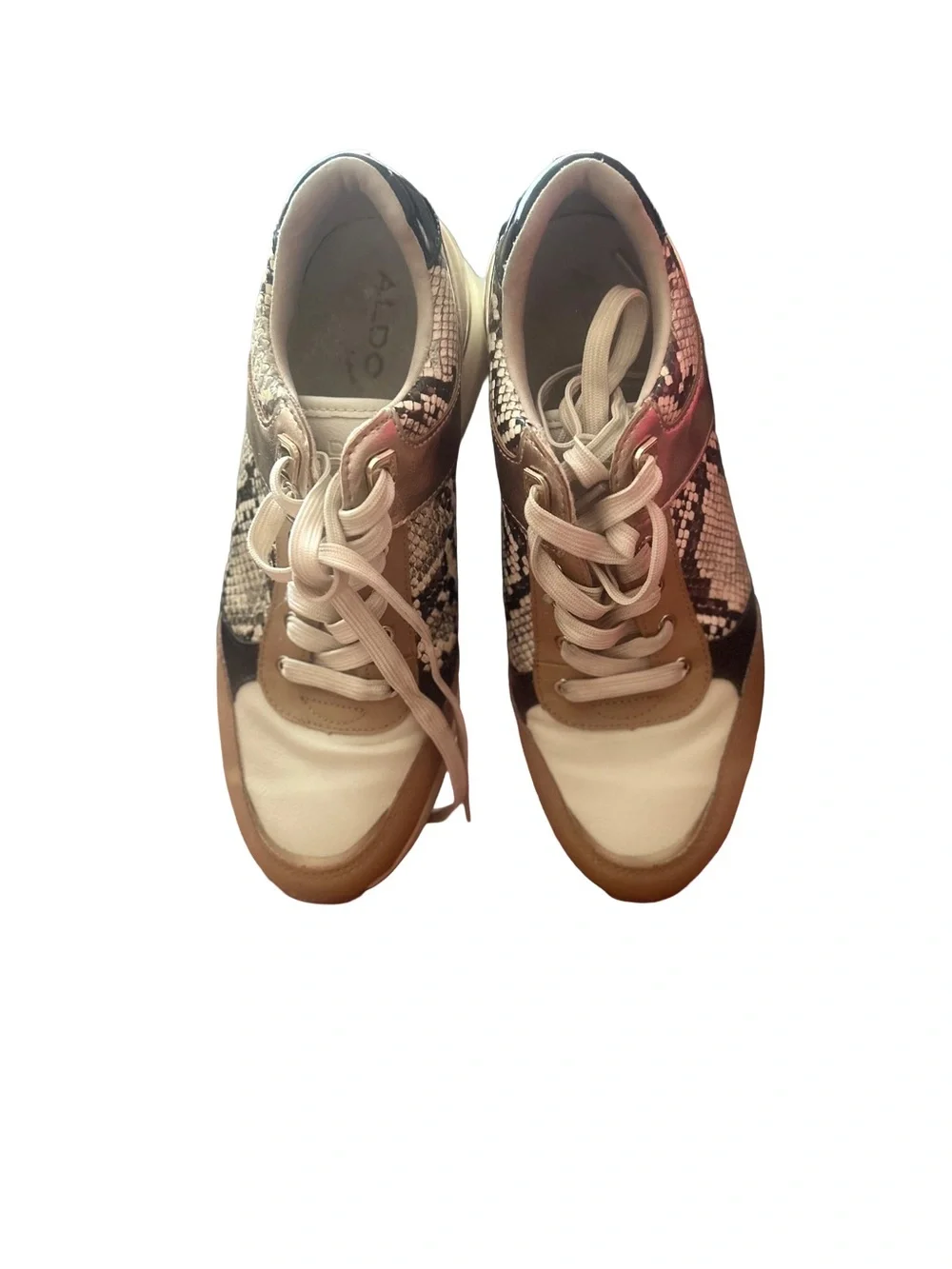 ALDO Iconistep Snake Printed Wedge Sneakers - Size 8.5